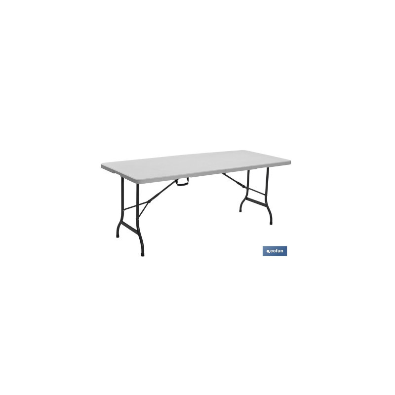 MESA PLEGABLE RECTANGULAR BLANCA 122x60x74 CM