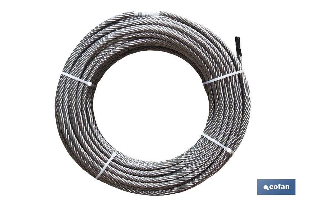 ROLLO CABLE GALVANIZADO 50 MTS. 4MM.