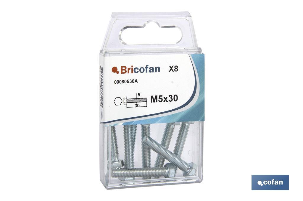 BLÍSTER DE 3 UDS. DIN-933 M-8X50 ZINC VENTA UNITARIA