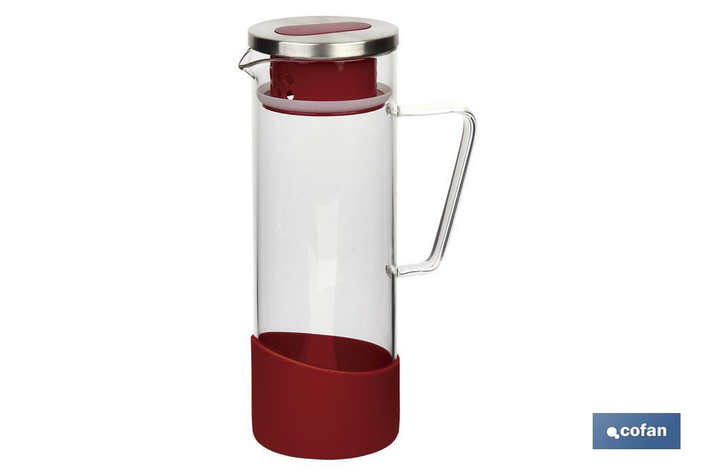 JARRA BOROSILICATO  ROJO 1300 ml