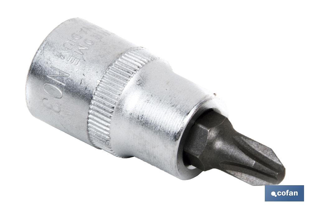 LLAVE DE VASO 1/4 CON PUNTA PH-2 (PACK: 1 UDS) LLAVE DE VASO 1/4 CON PUNTA PH-2 (PACK: 1 UDS)