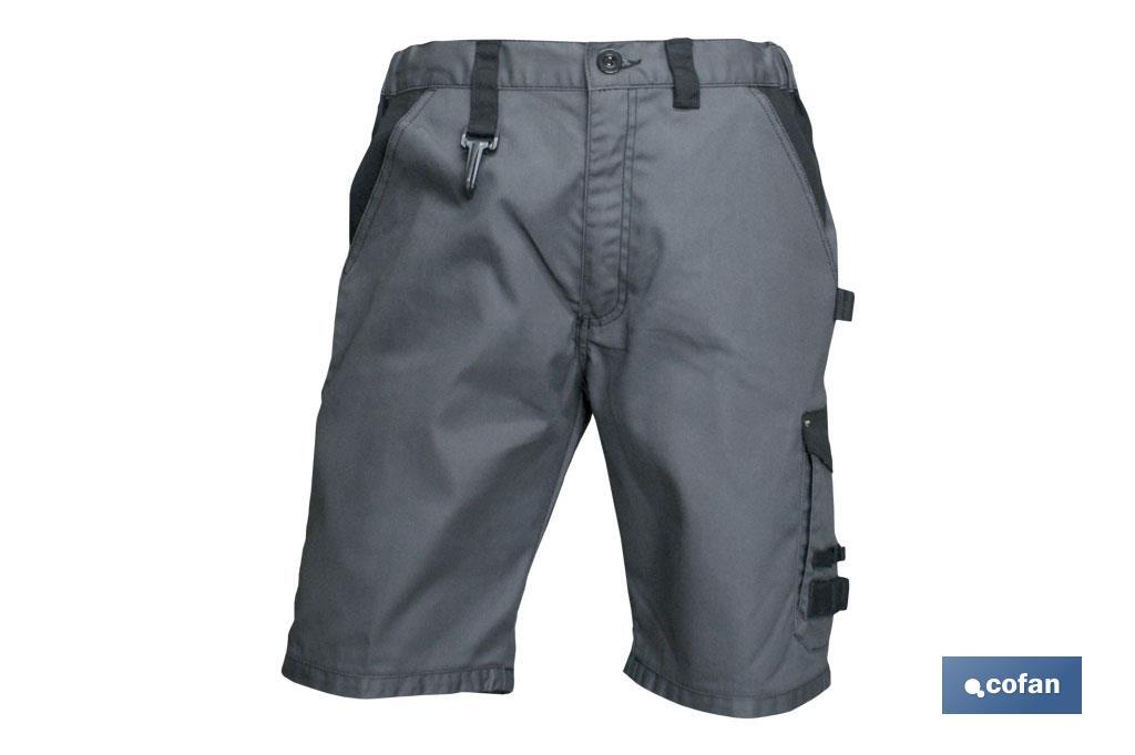 BERMUDAS DE TRABAJO POULSEN 280gms/m GRIS-NEGRO T-38 (PACK: 1 UDS)