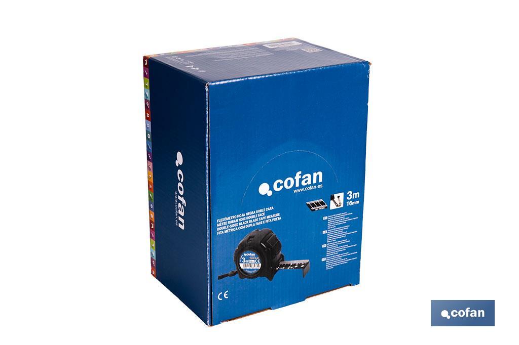 EXPOSITOR FLEXÓMETRO HOJA NEGRA DOBLE CARA 16 MM X 3 M 12 UDS. (PACK: 1 UDS) EXPOSITOR FLEXÓMETRO HOJA NEGRA DOBLE CARA 16 MM X 3 M 12 UDS. (PACK: 1 UDS)