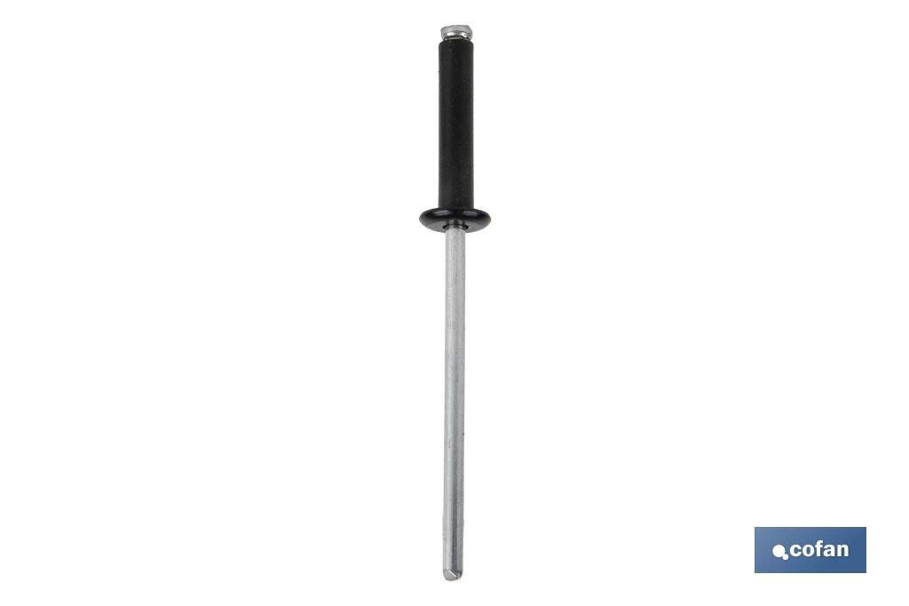 REMACHE ALUMINIO NORMAL NEGRO 4 X 18 MM (PACK: 500 UDS)