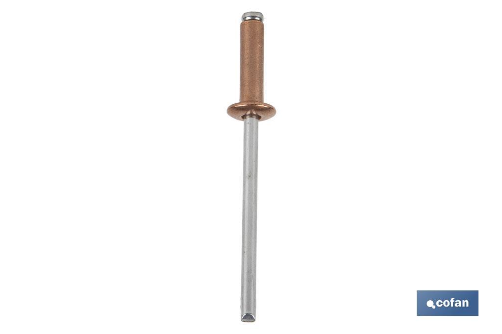 REMACHE COBRE ACERO 3 X 6 MM (PACK: 1000 UDS) REMACHE COBRE ACERO 3 X 6 MM (PACK: 1000 UDS)
