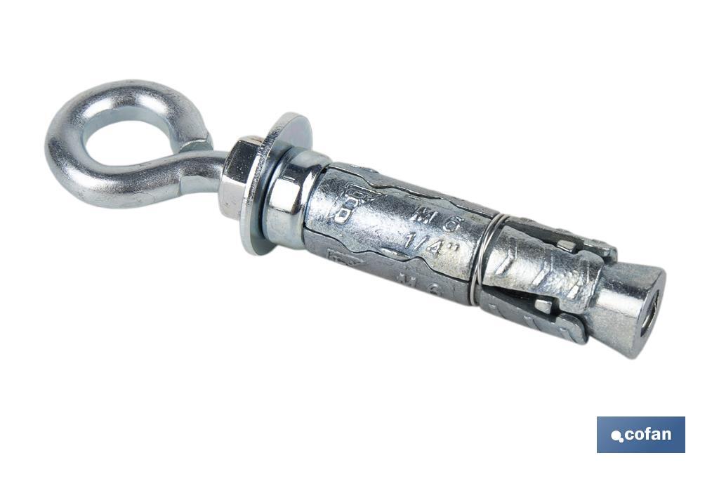 ANCLAJE ZAMAK HPM M8 X 50 CON ARGOLLA (PACK: 50 UDS) ANCLAJE ZAMAK HPM M8 X 50 CON ARGOLLA (PACK: 50 UDS)