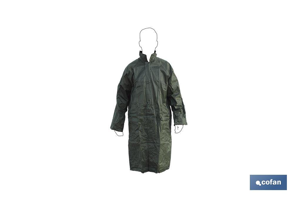 ABRIGO DE LLUVIA VERDE POLIESTER/PVC TALLA-M (PACK: 1 UDS) ABRIGO DE LLUVIA VERDE POLIESTER/PVC TALLA-M (PACK: 1 UDS)