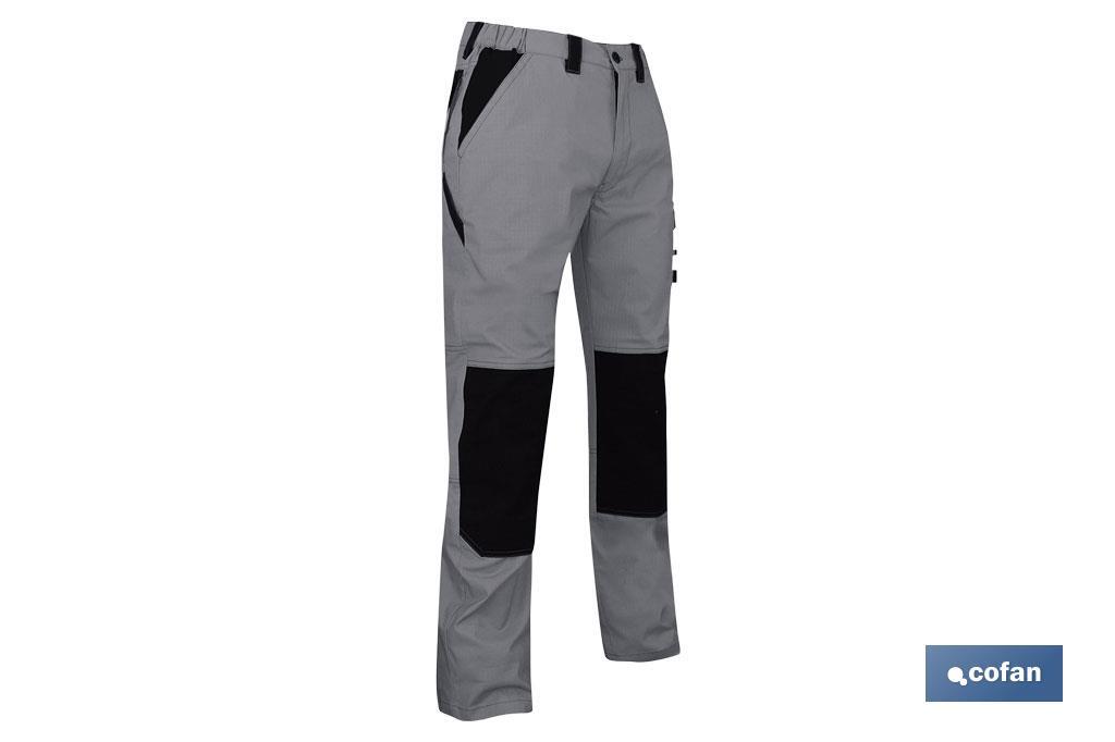 PANTALÓN TRABAJO PLUTÓN ELASTANO GRIS-NEGRO T-42 (PACK: 1 UDS)