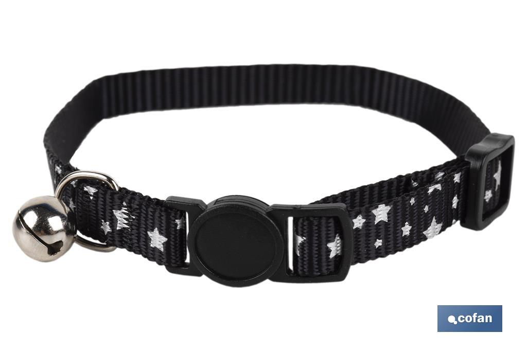 COLLAR CON CASCABEL GATOS NEGRO 1 CM X 32 CM (PACK: 1 UDS)