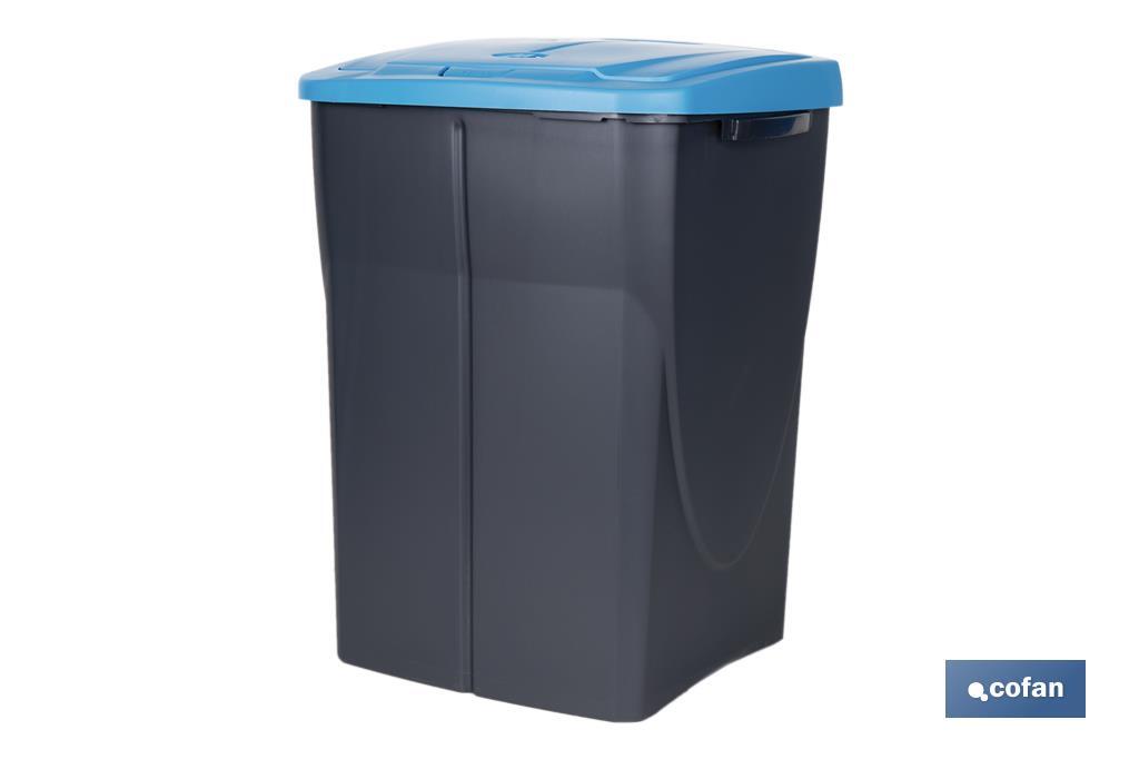 CUBO DE BASURA PARA RECICLAR 45 LITROS COLOR AZUL 36.5 X 36 X 51 CM (PACK: 1 UDS) CUBO DE BASURA PARA RECICLAR 45 LITROS COLOR AZUL 36.5 X 36 X 51 CM (PACK: 1 UDS)