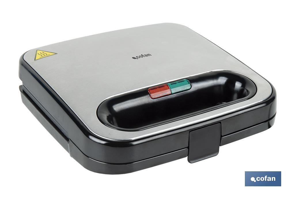 SANDWICHERA COLOR ACERO /NEGRA 750 W 23.7 X 23.3 X 8 CM (PACK: 1 UDS) SANDWICHERA COLOR ACERO /NEGRA 750 W 23.7 X 23.3 X 8 CM (PACK: 1 UDS)