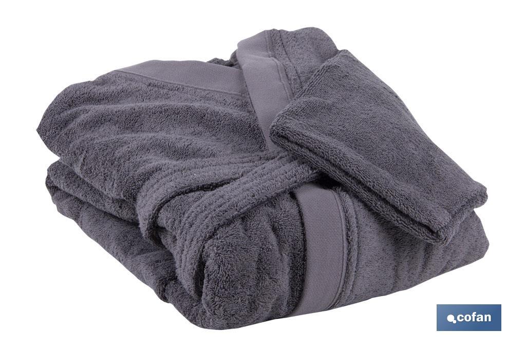 ALBORNOZ GRIS ANTRACITA GR.500/M2 MODELO PIEDRA TALLA S (PACK: 1 UDS) ALBORNOZ GRIS ANTRACITA GR.500/M2 MODELO PIEDRA TALLA S (PACK: 1 UDS)