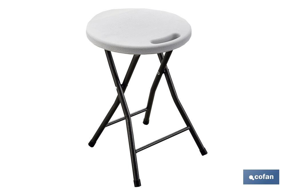 TABURETE PLEGABLE BLANCO 33x30x46cm venta unitaria (PACK: 1 UDS) TABURETE PLEGABLE BLANCO 33x30x46cm venta unitaria (PACK: 1 UDS)