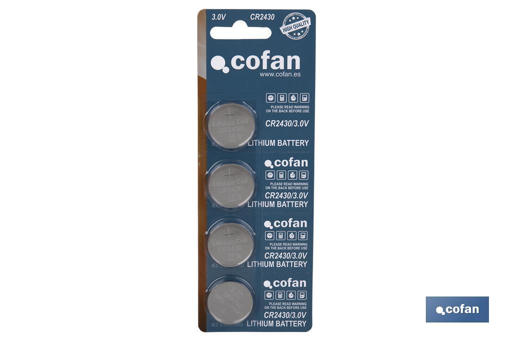 PILA BOTÓN CR2430/3,0V VENTA UNITARIA (PACK: 4 UDS) PILA BOTÓN CR2430/3,0V VENTA UNITARIA (PACK: 4 UDS)