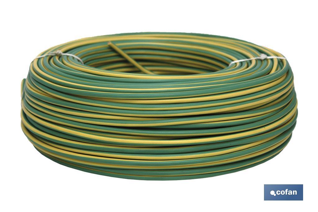 ROLLO CABLE H07V-K 1X1,5MM2 AMAR/VERDE (100M) (PACK: 1 UDS) ROLLO CABLE H07V-K 1X1,5MM2 AMAR/VERDE (100M) (PACK: 1 UDS)