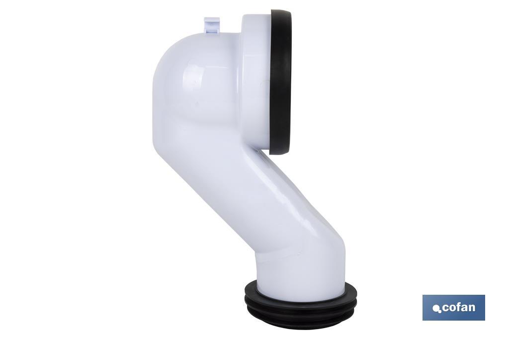 MANGUITO DE CONEXIÓN ACODADO 45° PARA INODORO CON GOMA LABIADA Ø110 MM (PACK: 1 UDS) MANGUITO DE CONEXIÓN ACODADO 45° PARA INODORO CON GOMA LABIADA Ø110 MM (PACK: 1 UDS)