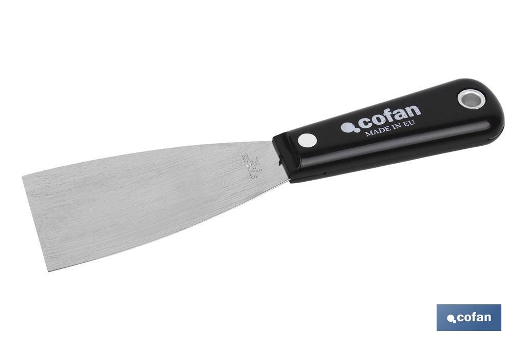 ESPATULA INOX CON MANGO ABS 80MM (PACK: 1 UDS) ESPATULA INOX CON MANGO ABS 80MM (PACK: 1 UDS)