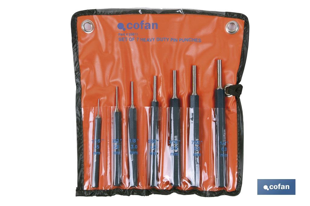 CONJUNTO 7 PCS BOTADOR CILINDRICO 1,5-6 MM