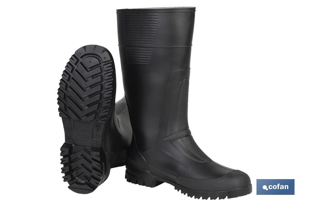 BOTA ALTA DE AGUA PVC NEGRA TALLA 48