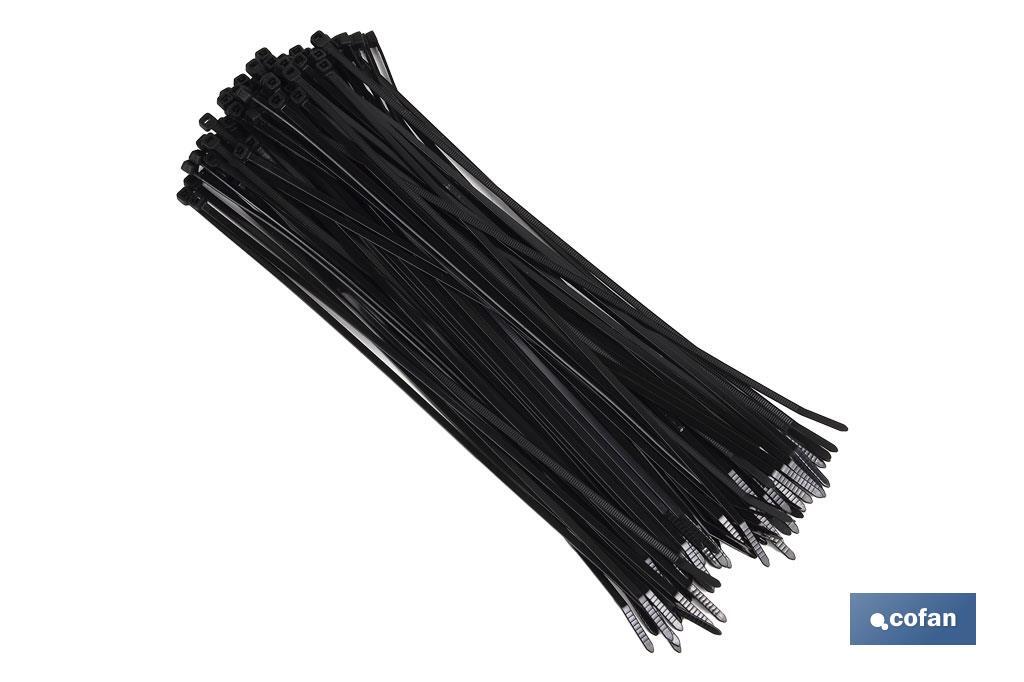 BRIDAS NYLON NEGRO 3,6 X 250 mm (PACK: 100 UDS)