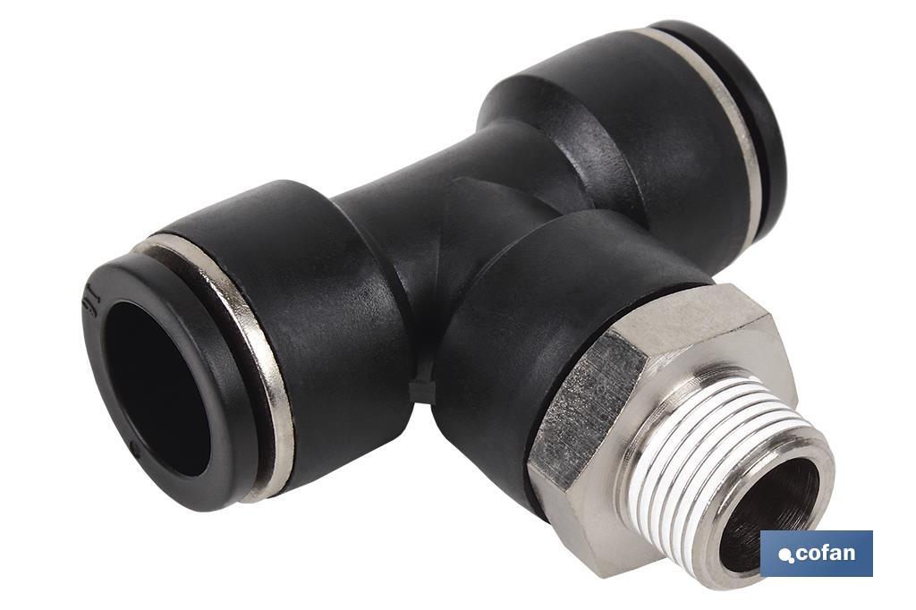 RACOR ROSCADO PLASTICO T , T-8, R-3/8 (PACK: 5 UDS) RACOR ROSCADO PLASTICO T , T-8, R-3/8 (PACK: 5 UDS)