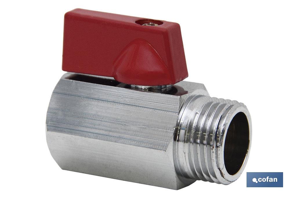 VÁLVULA ESFERA HEXAGONAL M-H R-3/8 (PACK: 1 UDS) VÁLVULA ESFERA HEXAGONAL M-H R-3/8 (PACK: 1 UDS)