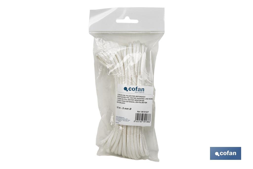 MADEJA CORDÓN POLIÉSTER REFORZADO 5 MM 10 M BLANCO (PACK: 1 UDS) MADEJA CORDÓN POLIÉSTER REFORZADO 5 MM 10 M BLANCO (PACK: 1 UDS)
