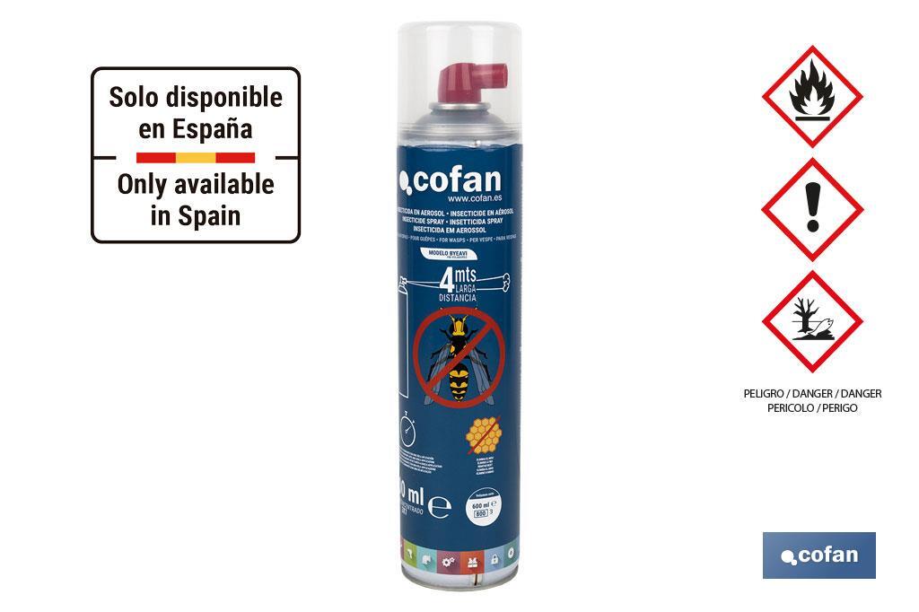 INSECTICIDA EN AEROSOL AVISPAS MODELO BYEAVI 600cc (PACK: 1 UDS)