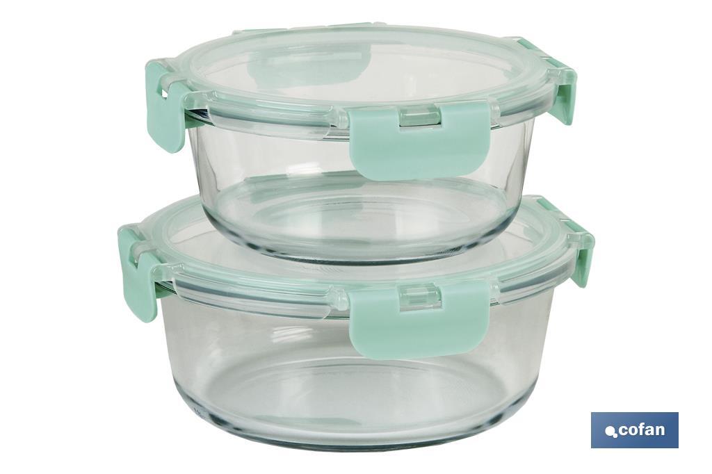 SET DE 2 RECIPIENTES DE BOROSILICATO MODELO AGATHA 620 ML - 950ML (PACK: 1 UDS)