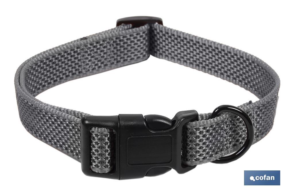 COLLAR PARA PERROS GRIS  2.5X45-70 cm (PACK: 1 UDS)