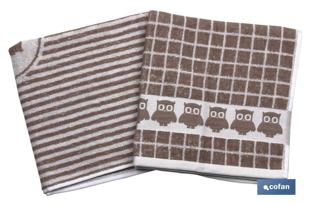PACK 2 PAÑOS COCINA 50x50 TOSTADO (PACK: 1 UDS) PACK 2 PAÑOS COCINA 50x50 TOSTADO (PACK: 1 UDS)