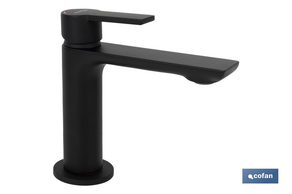 GRIFO MONOMANDO LAVABO NEGRO MATE  25MM MODELO KERCH (PACK: 1 UDS)