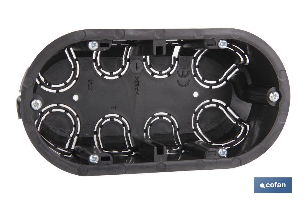 CAJA DOBLE EMPOTRAR MECANISMOS 140X68X46 4 ENTRADAS TUBO (PACK: 10 UDS) CAJA DOBLE EMPOTRAR MECANISMOS 140X68X46 4 ENTRADAS TUBO (PACK: 10 UDS)