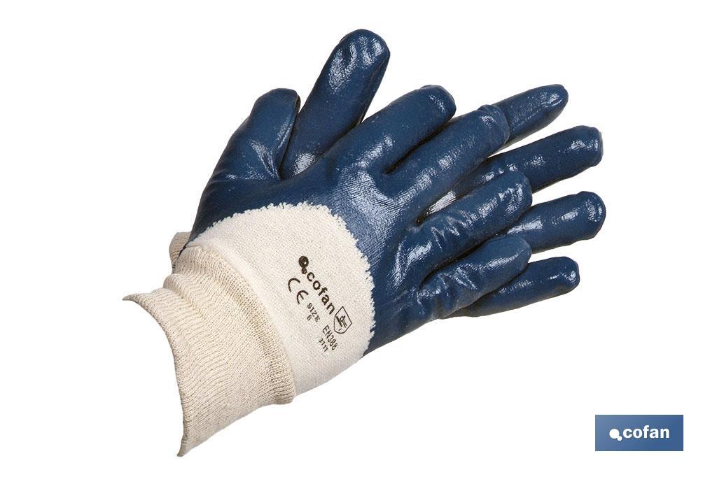 Guantes de nitrilo azules | Revestimiento impermeable y no absorbente | Larga duración y resistentes