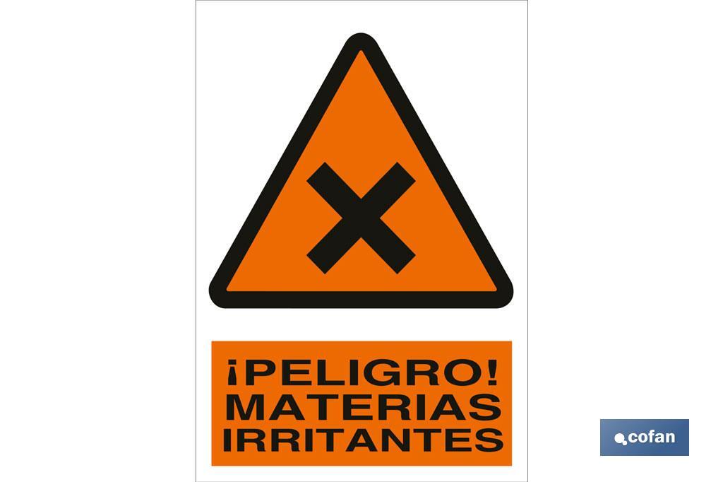 ¡Peligro! materias irritantes