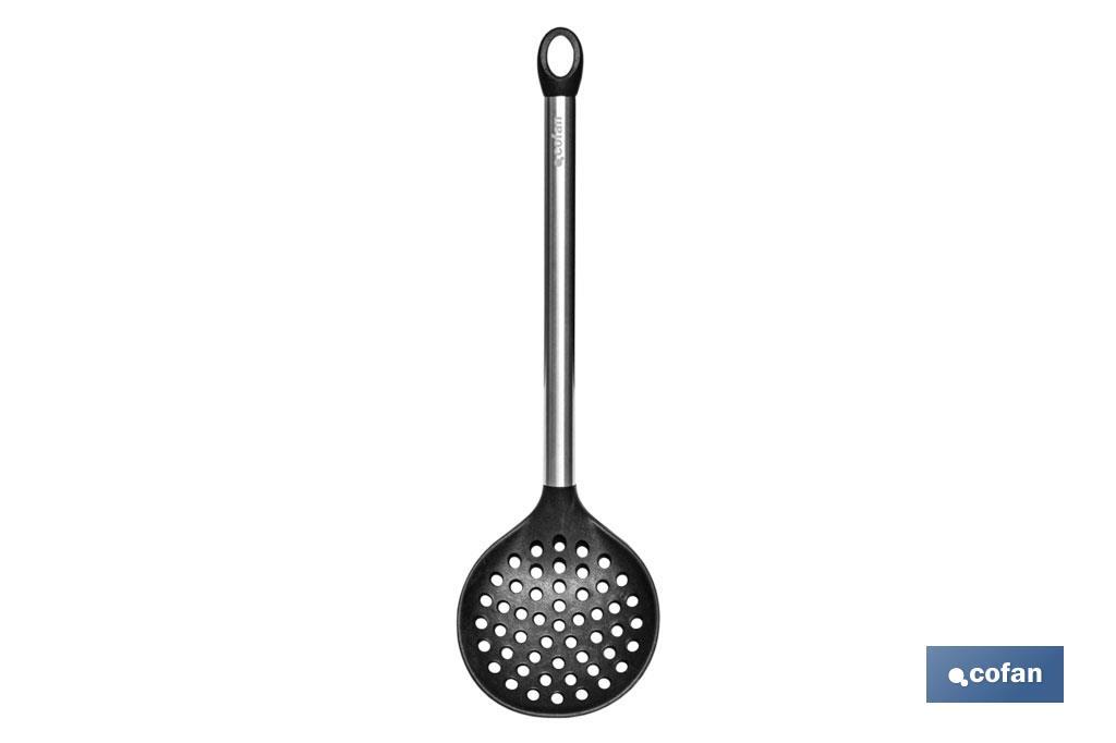 Rasera Espumadera Modelo Neige | Fabricada en Silicona con Mango Inox | Medida 34 cm | Resistente hasta 220 °C