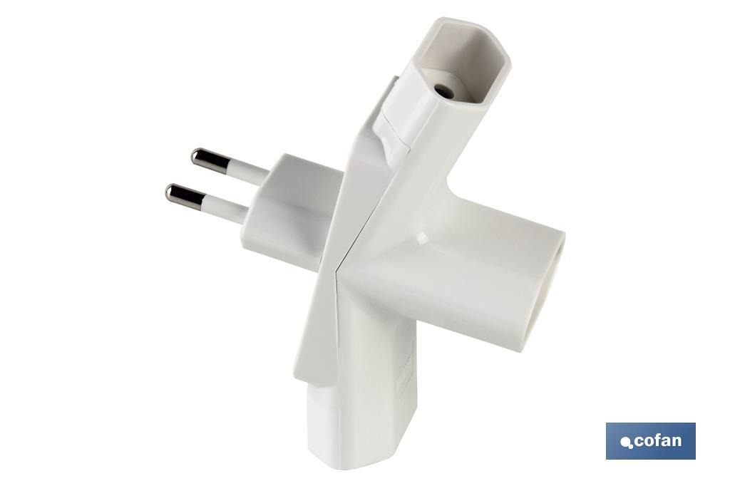 Adaptador Multivía Triple | Tipo Espiga | 3 vías | 10 A - 250 V