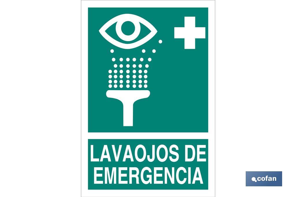 Lavaojos de Emergencia Pictograma + Texto